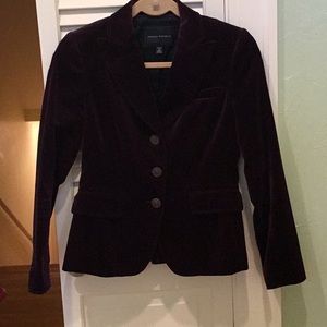 Purple velvet blazer